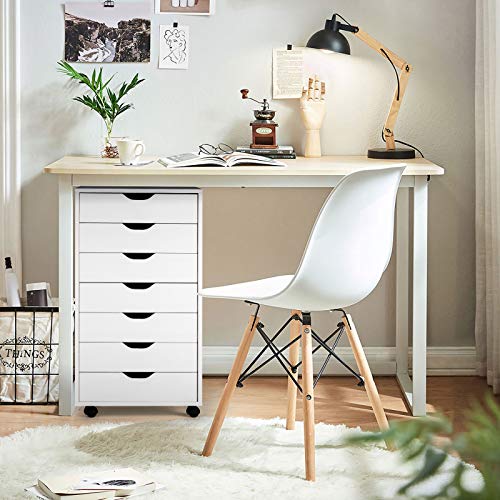 5 Drawers Black Vertical File Cabinet with Wheels A6088