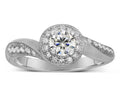 Antique 1.75 Carat Round Cut Diamond Moissanite Engagement Ring In 10K White Gold D45005