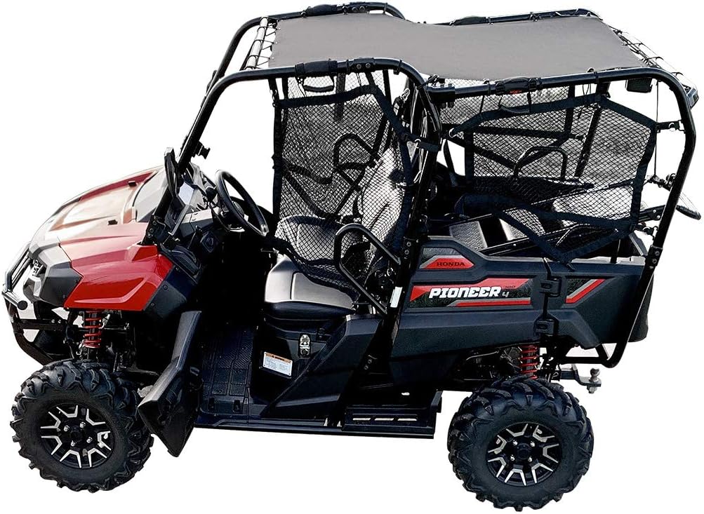 Black Mesh UTV Sun Shade Soft Top Roof Cover H114