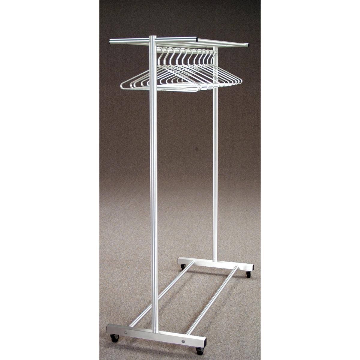 Silver Satin Aluminum Mobile Coat Rack E255533