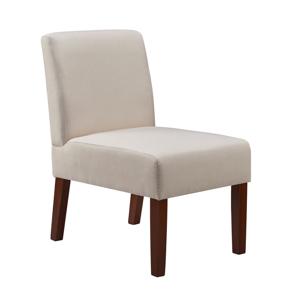 Fabric Accent Chair Set of 2 with Round Wood Table J425619