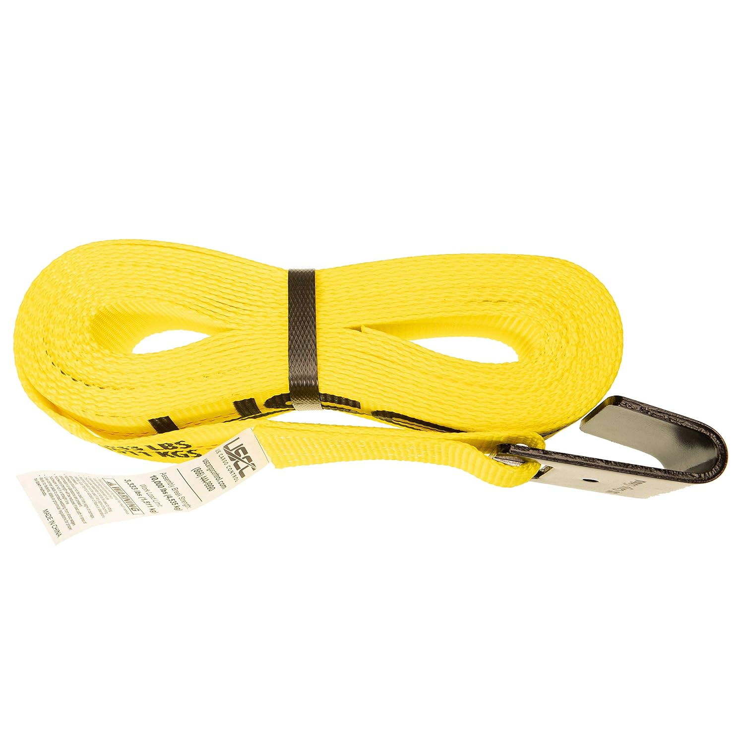 2 Pack 25 Foot Long 2 Inch Wide Replacement Strap with Black Flat Hook D97858