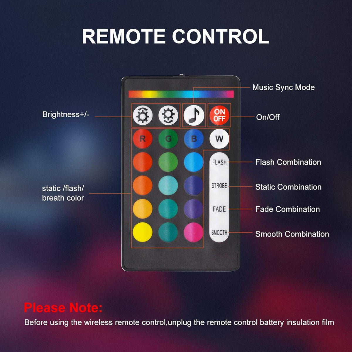 10 Pods RGB LED Rock Lights with Remote Control U160287