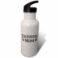 Brown Muddy Paw Prints 21 oz Sports Water Bottle X5437