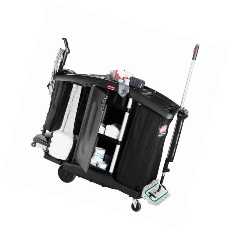 Black Compact Folding Housekeeping Cart L68180