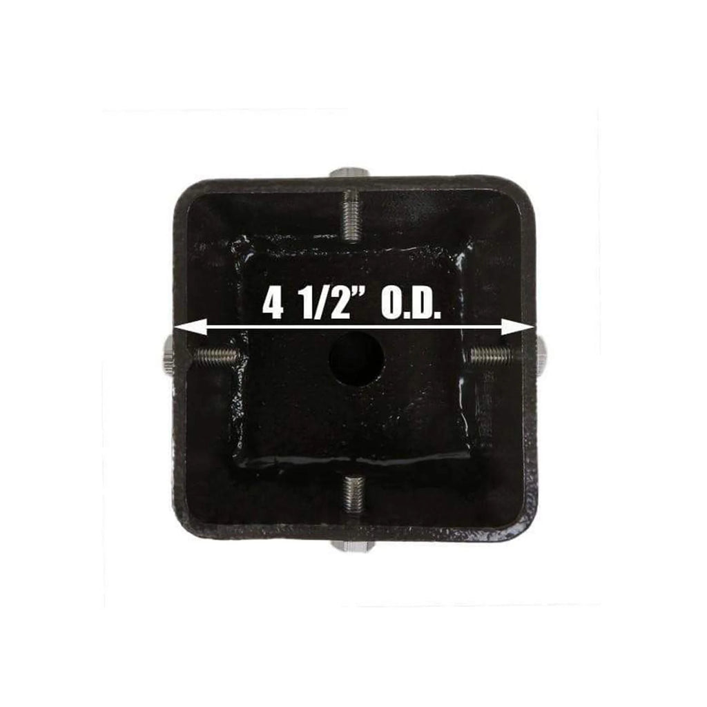5inch Square Pole Light Top Single Tenon Adapter F257091