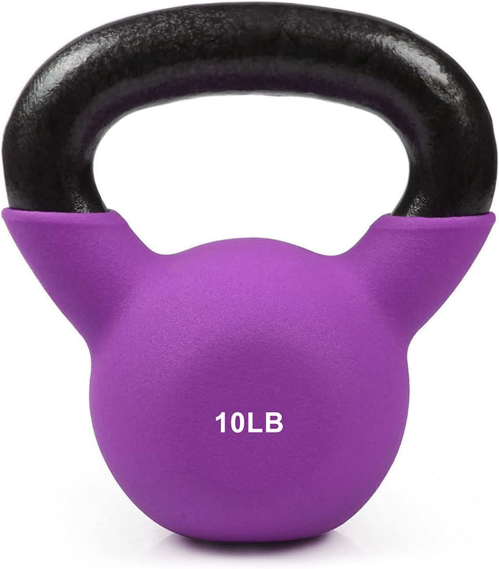 Neoprene Coated Solid Cast Iron Kettlebell 20 25 30 35 40 45 50 LB, Pack of 2 Y648573