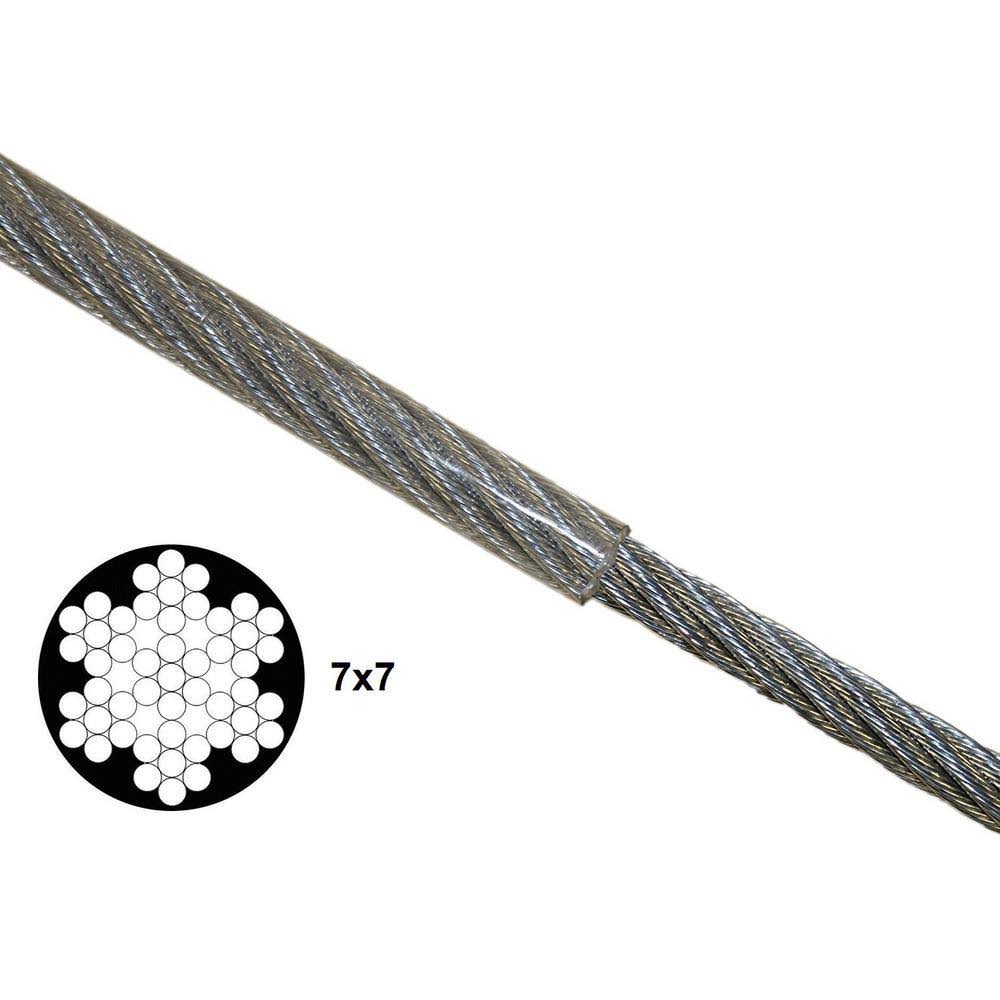 PVC Coated 1/8 inch x 3/16 inch x 250 ft Aircraft Cable L67776