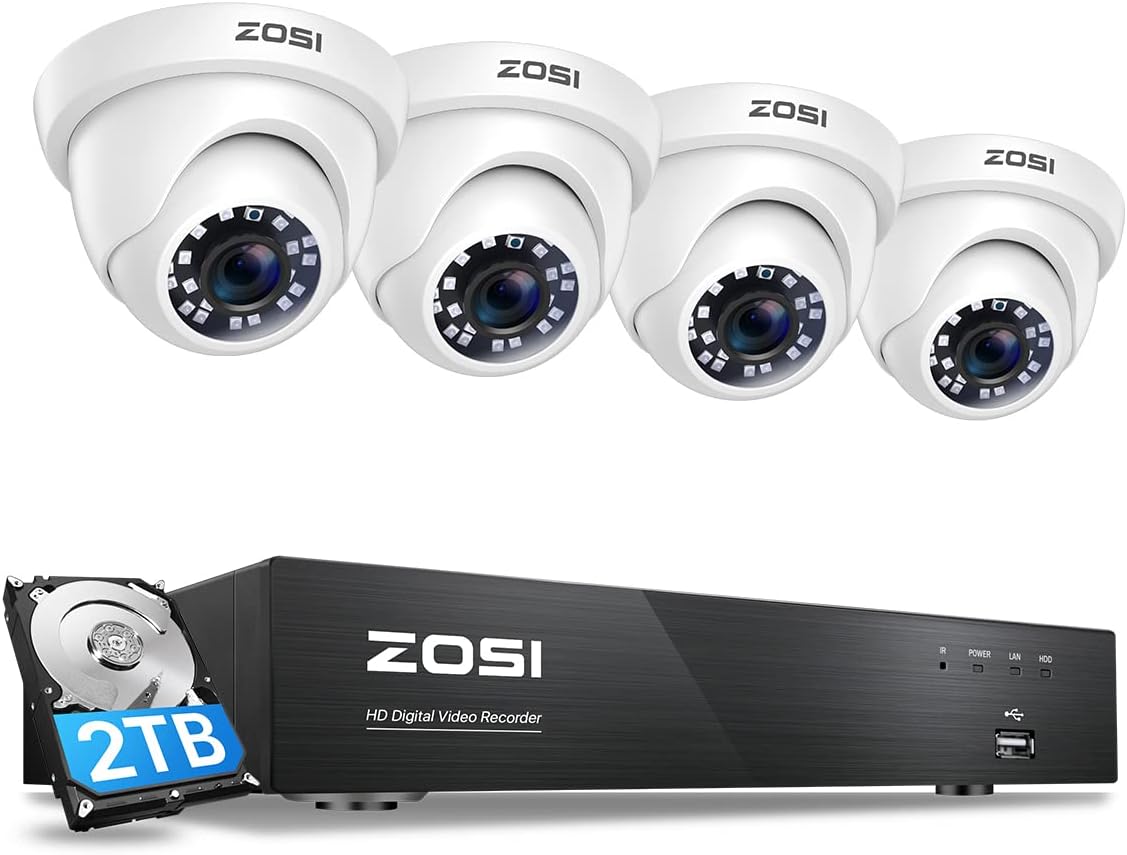 4PACK 1080P HD TVI Security Cameras Waterproof CCTV Cameras W2007