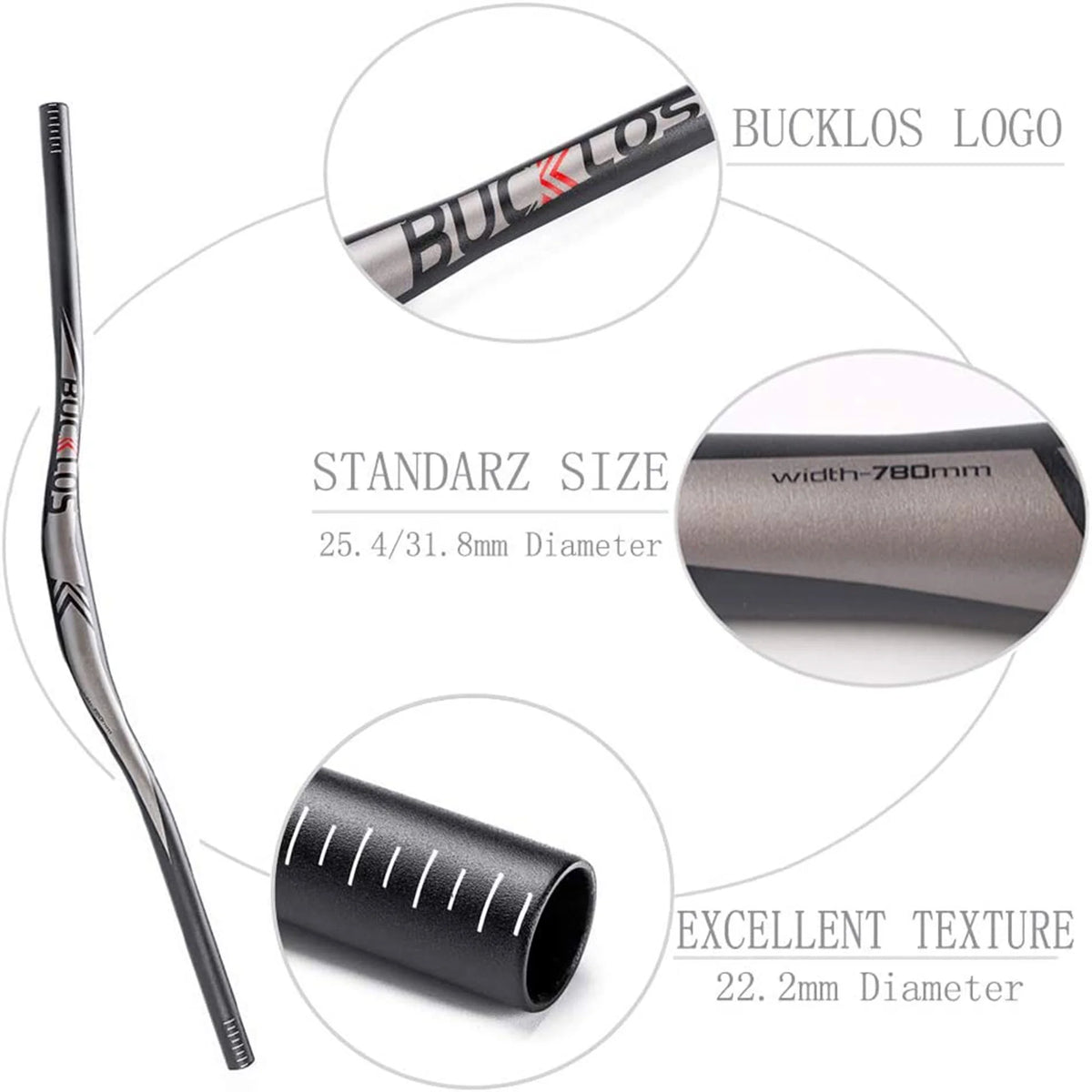 Aluminum Alloy Flat Riser Handlebar C761699