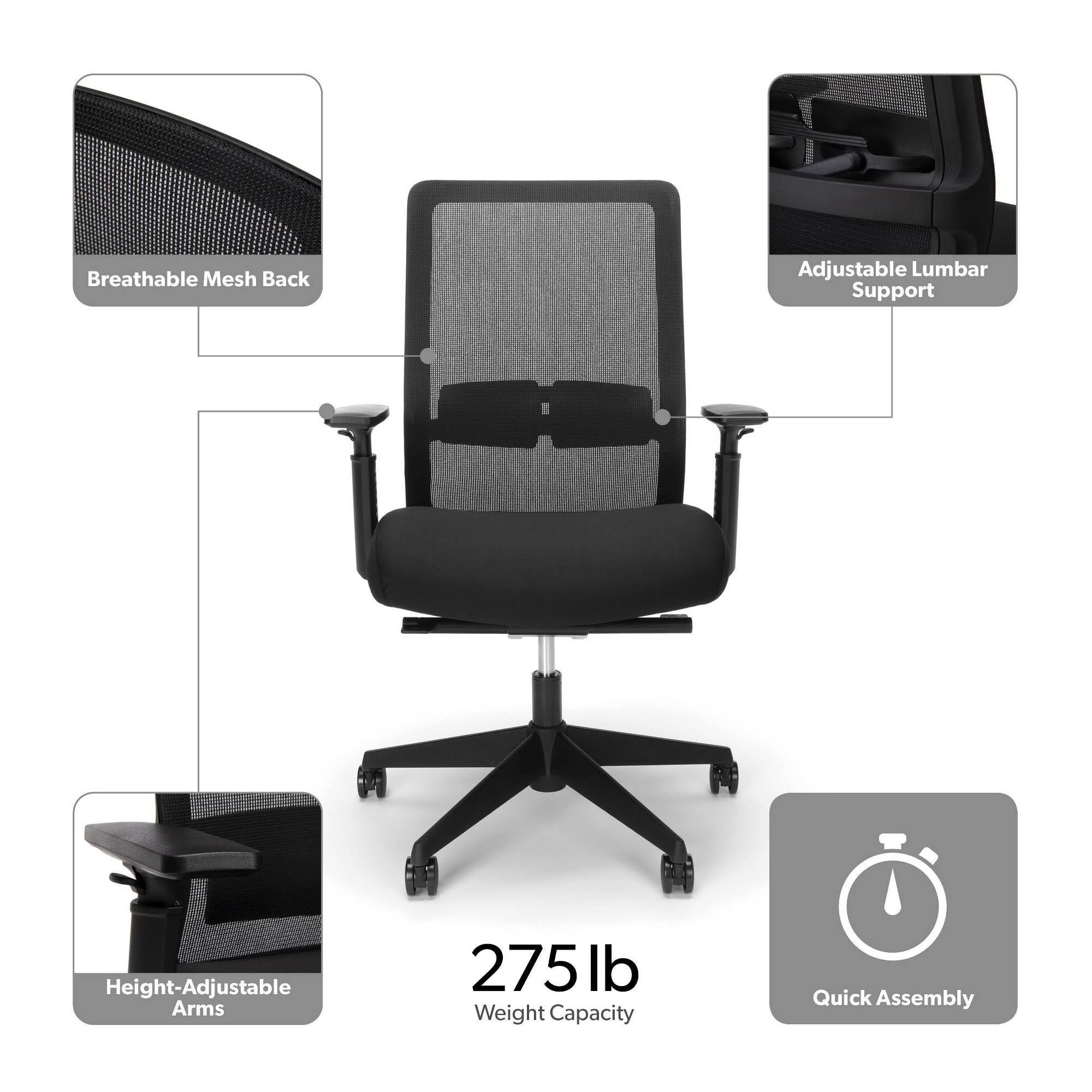 Black Commercial-Grade Task Office Chair P735