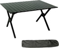 Black Aluminum Folding Camping Table 48x24 in Pack of 2 J1484
