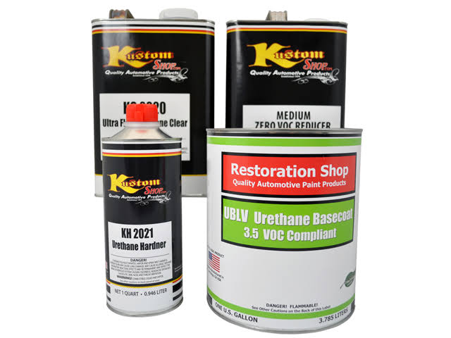 Charcoal Gray Firemist Low VOC Urethane Basecoat Clearcoat Car Paint Kit Y517