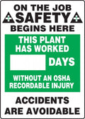 White Safety Sign P2590