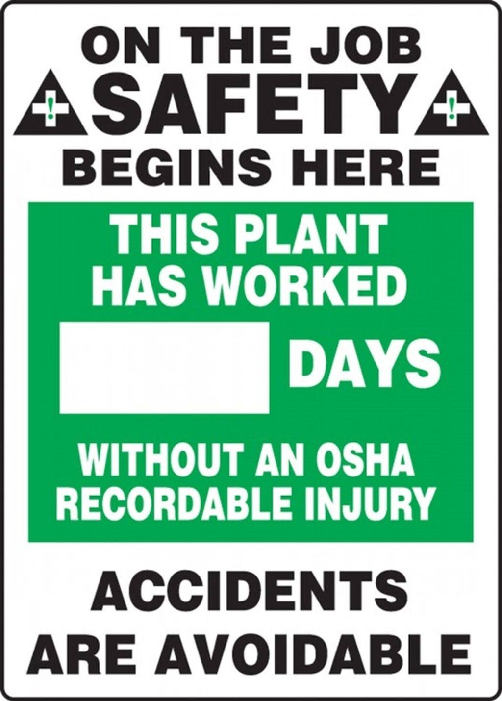 White Safety Sign P2590