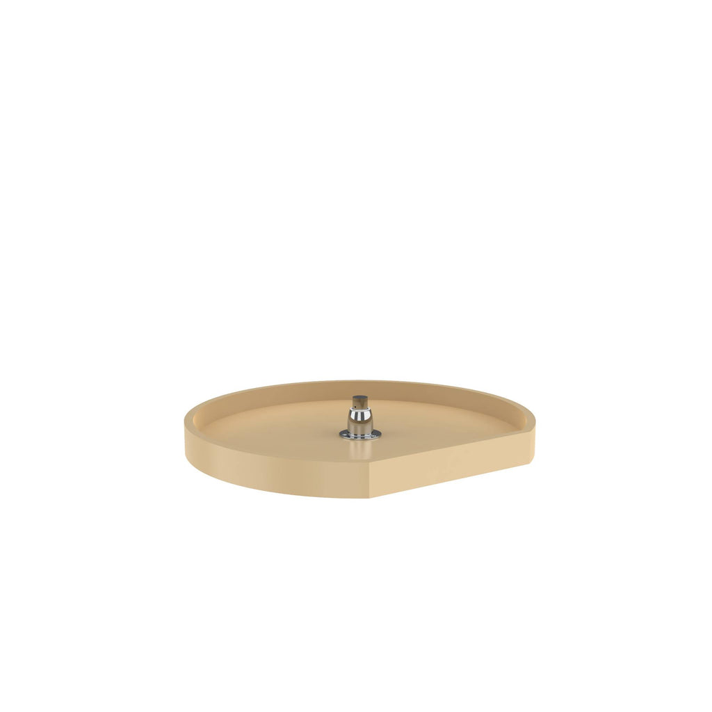 Almond Polymer D-Shape Lazy Susan Bottom Mount H13578
