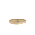 Almond Polymer D-Shape Lazy Susan Bottom Mount H13578