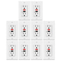 10 Pack 15A Weather Resistant GFCI Outlets with LED Indicator E973