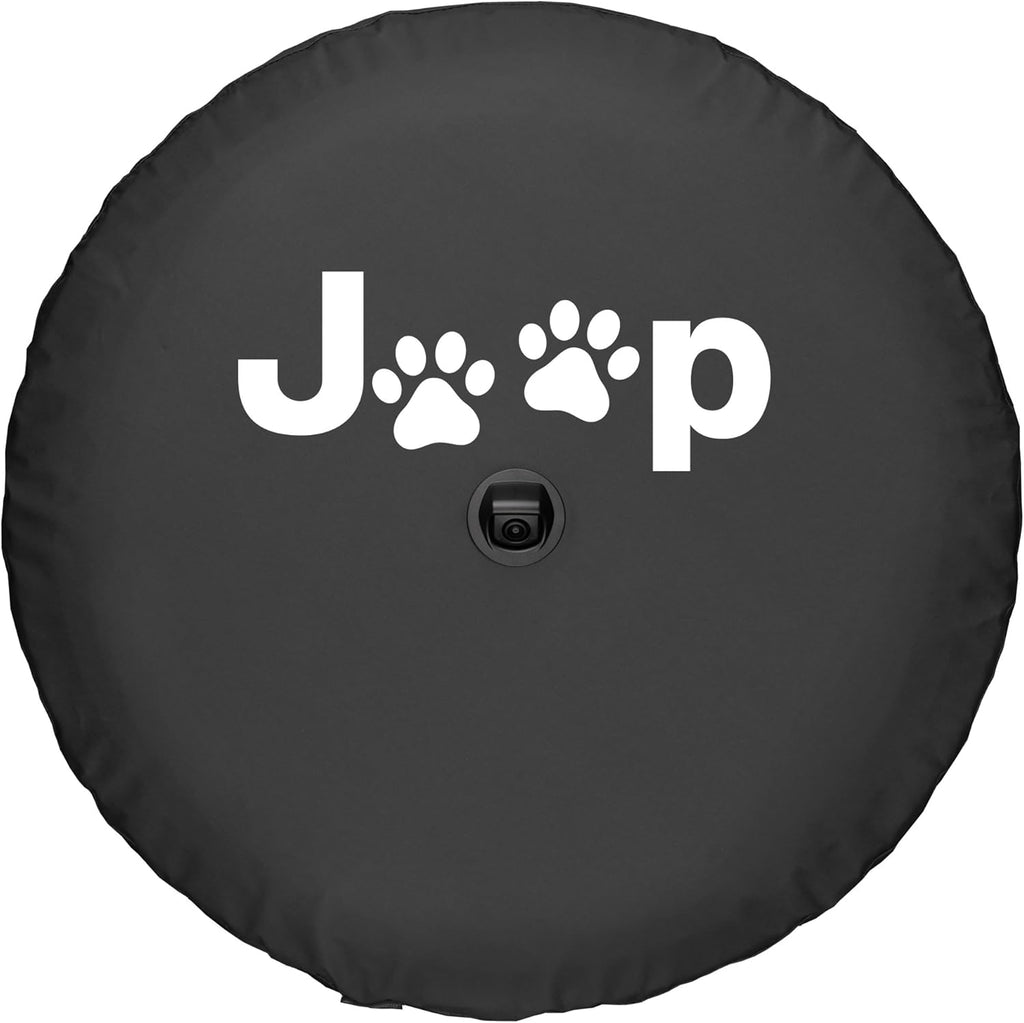 33" Soft Tire Cover with Back-up Camera Dog Paw Prints Pack of 2 C880242