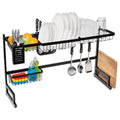 Black Stainless Steel Over Sink Dish Drying Rack C544875
