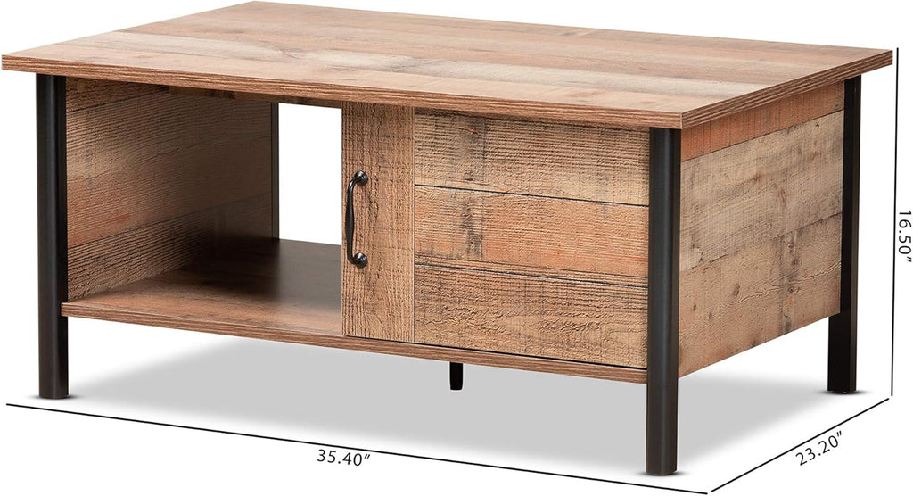 Oak Brown Black Coffee Tables U31372