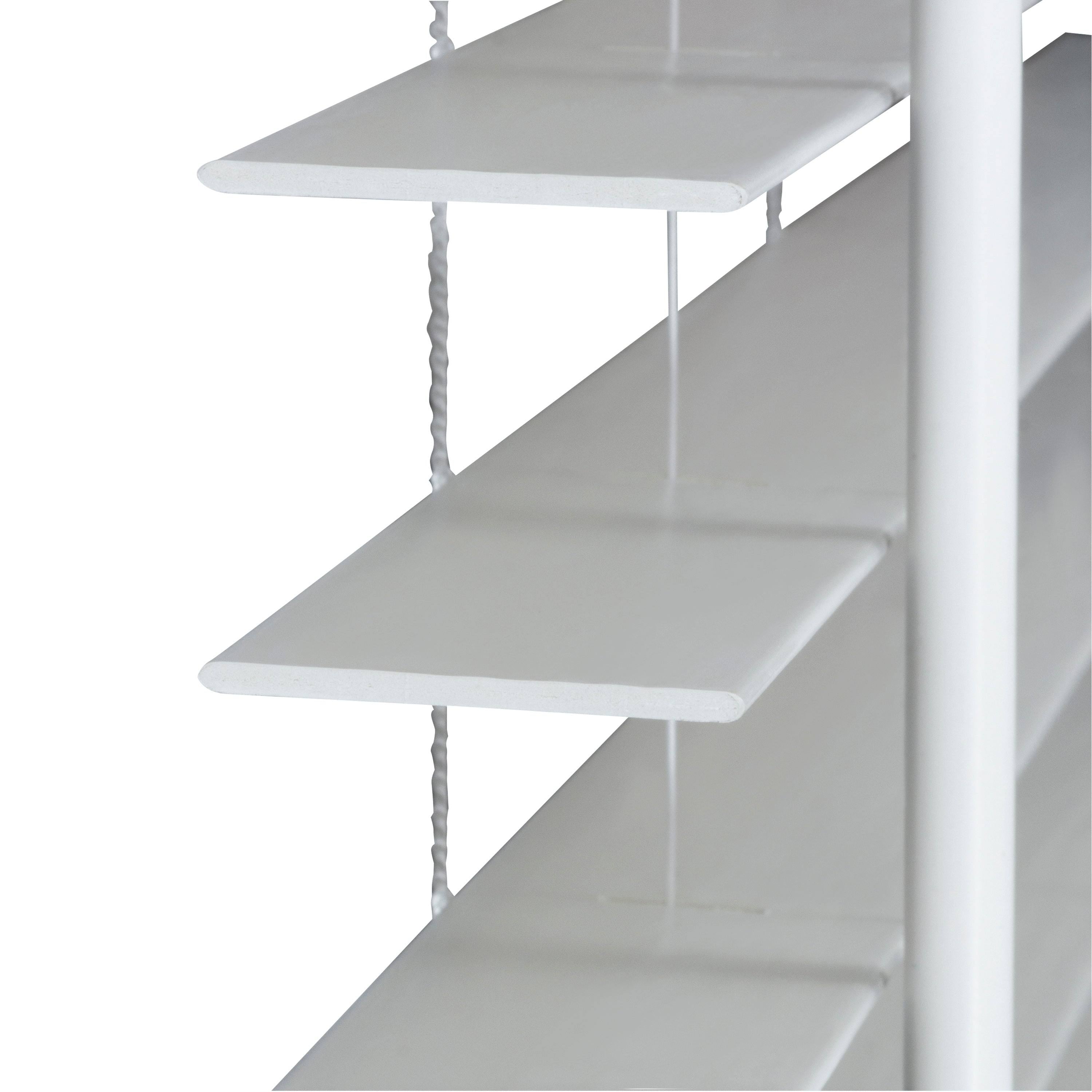 White Cordless Faux Wood Blind H225098