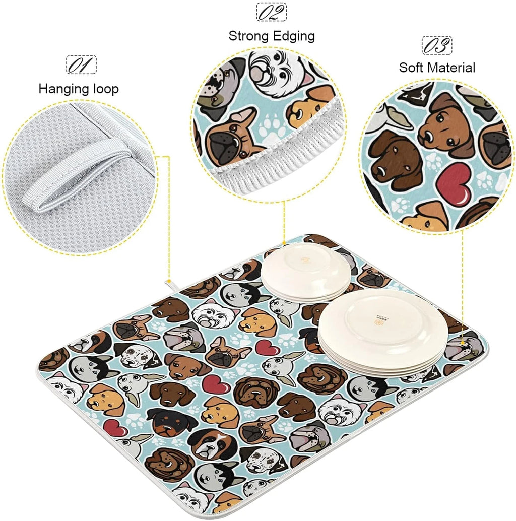 18" × 24" Microfiber Absorbent Drying Mat J2850