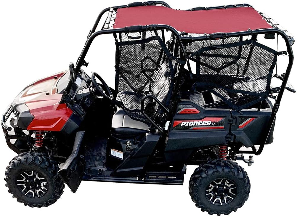 Black Mesh UTV Sun Shade Soft Top Roof Cover H114