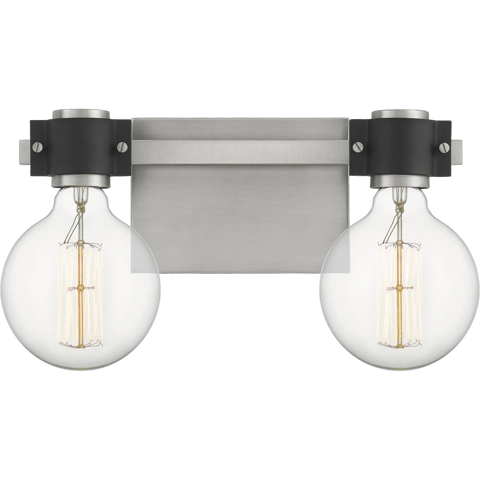 2 Light Antique Nickel Bath X750
