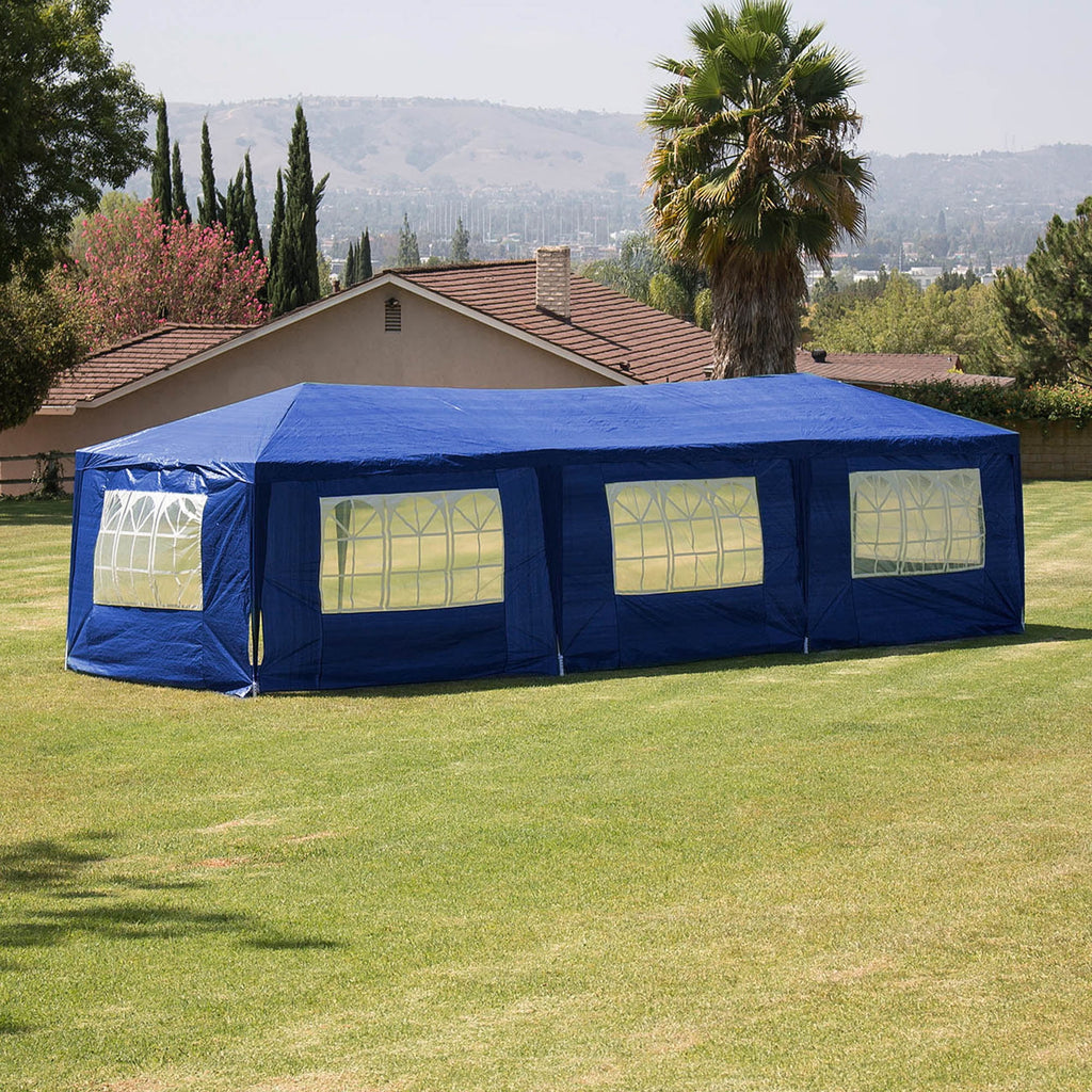 Blue Outdoor Canopy Tent Pop Up Gazebo L490970