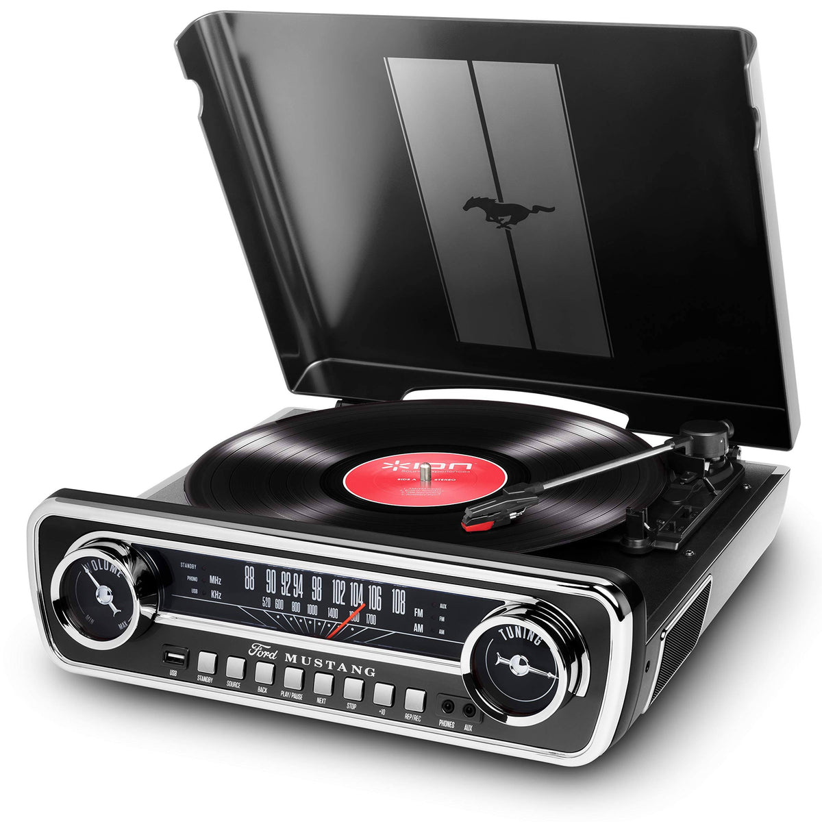 Black 4-in-1 Classic Music Center O8203