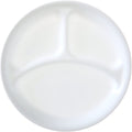 White 10.25" Divided Dinner Plate Set Of 12 X538