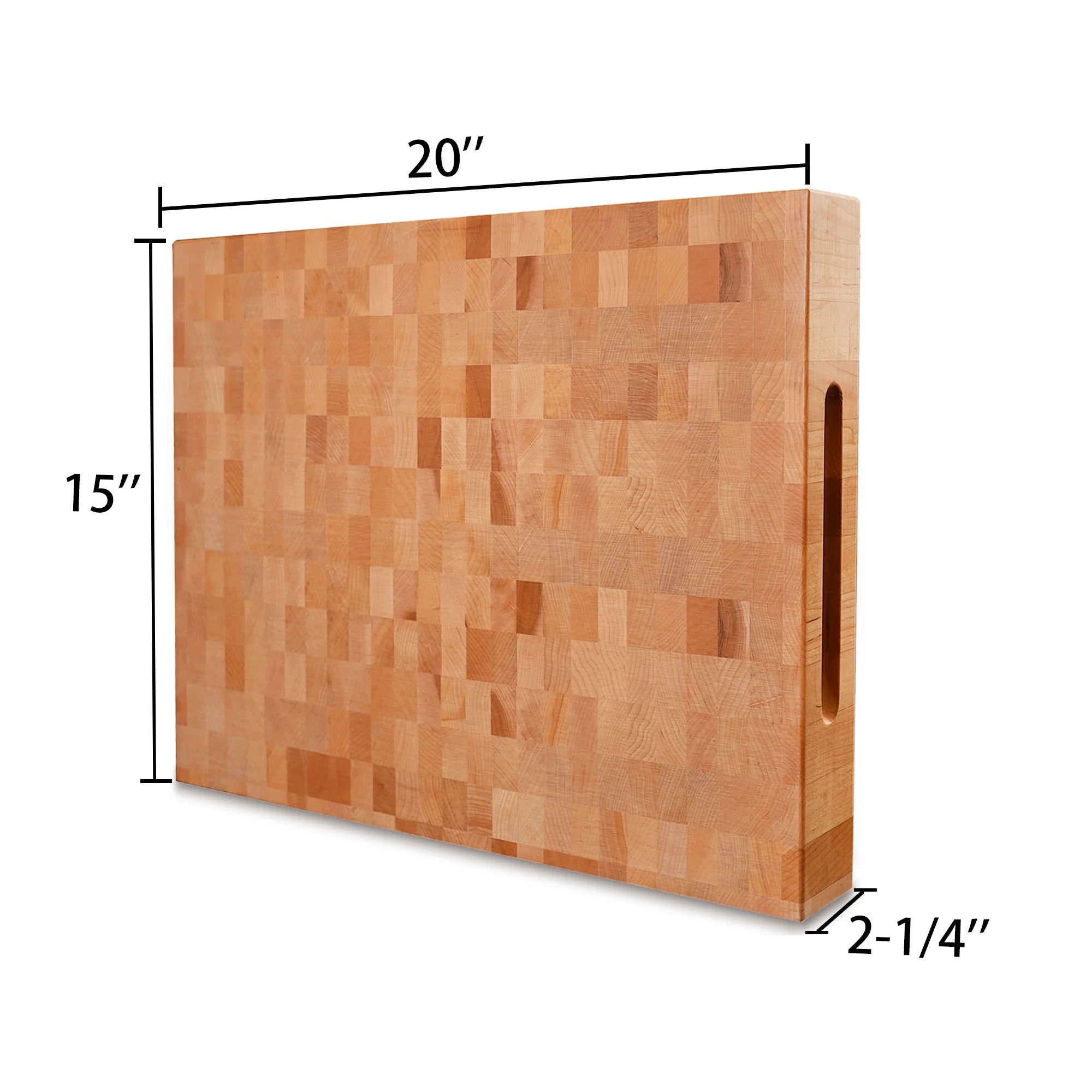 Hard Maple Butcher Block Cutting Board, 20x15 Inch Y40323