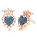 14k Rose Gold Alexandrite Stud Earrings I68343