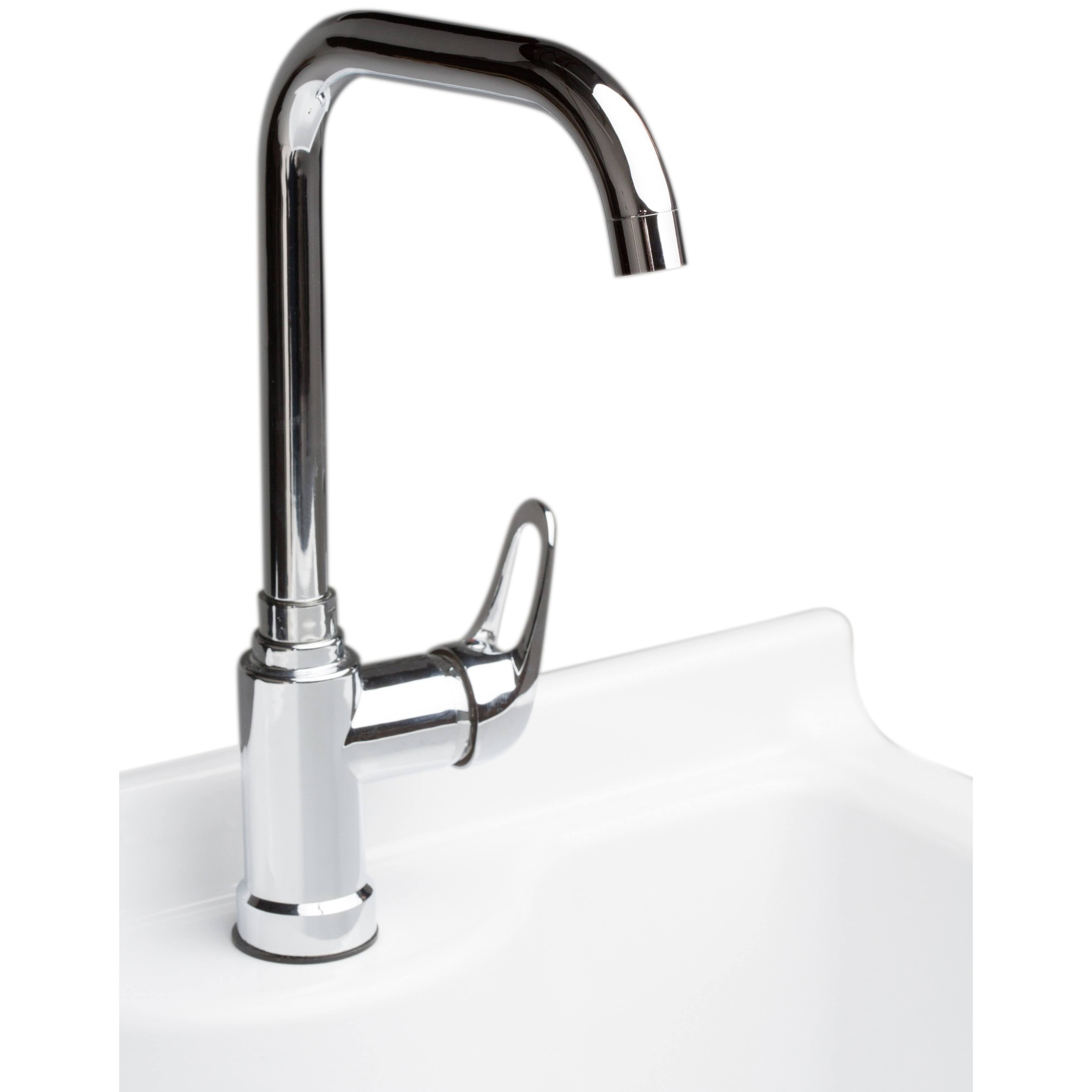 24 inch Laundry Cabinet with Faucet and ABS Sink (Pure White) M169150