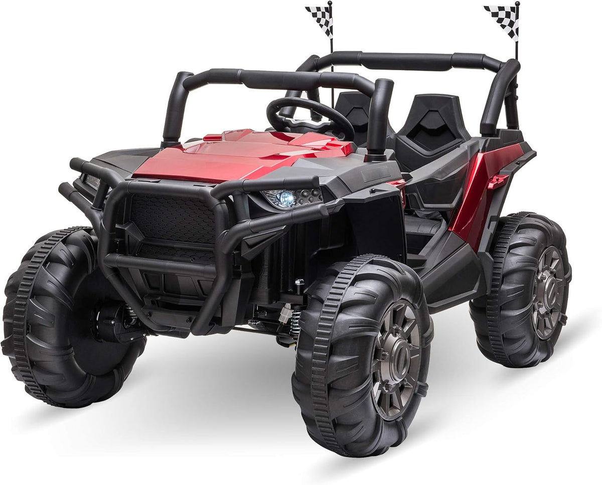 12V 2-Seater Kids Ride On Car Electric Off-Road UTV Truck Toy with Parental Remote Control & 4 Motors, Camo Green W423