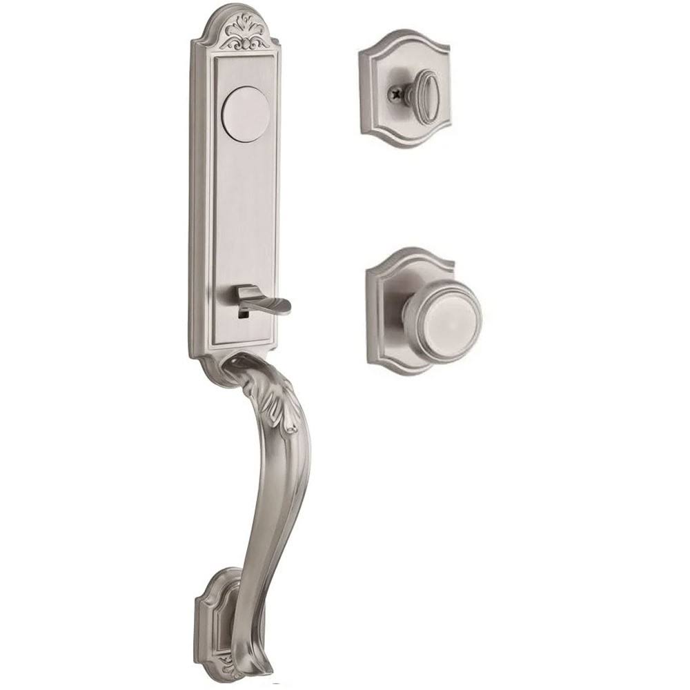 Full Dummy Handleset with Traditional Knob in Satin Nickel K370163