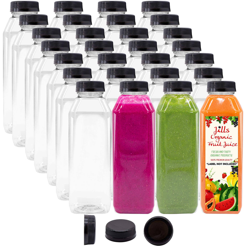 16 oz Clear Plastic Juice Bottles - Pack of 35 A919932