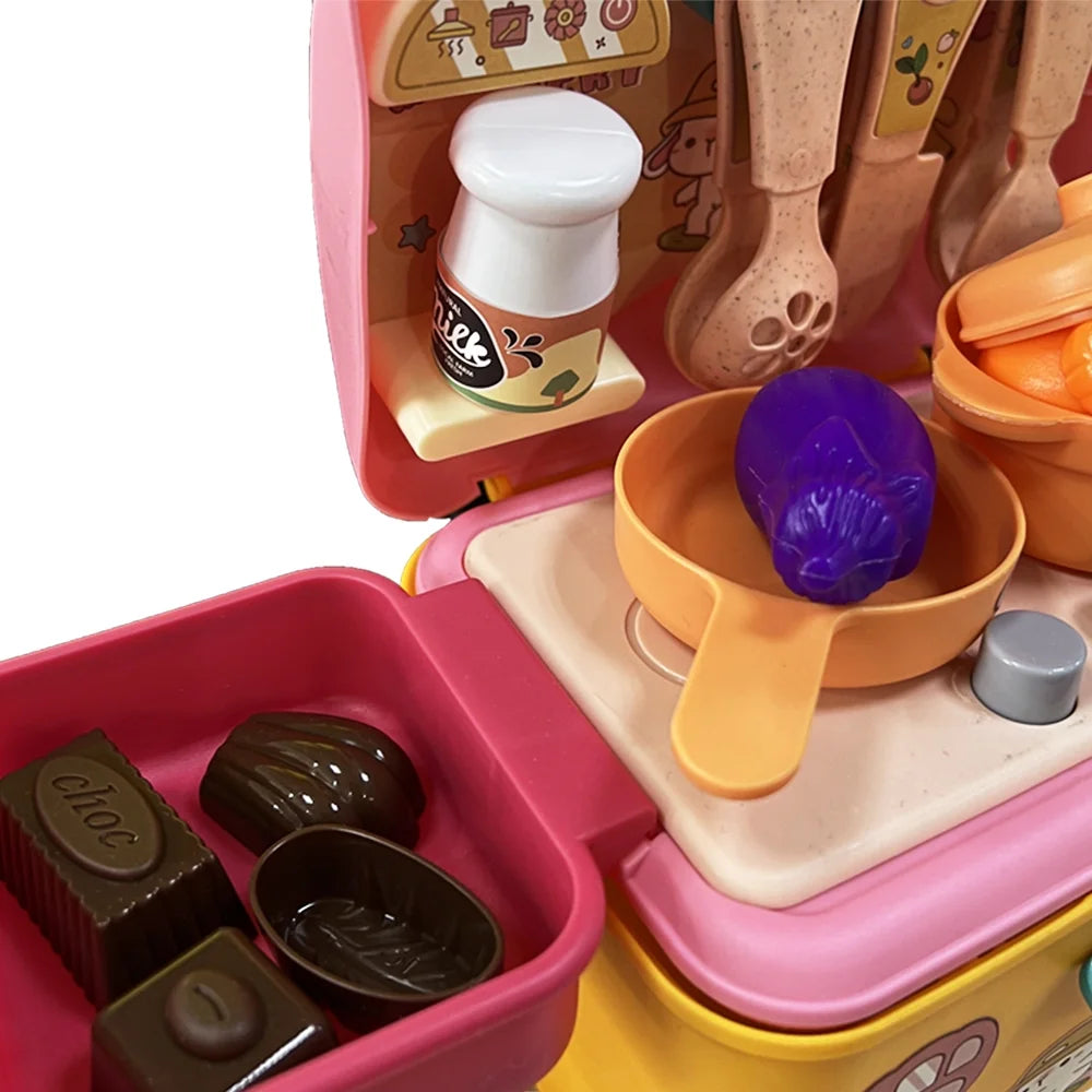 Kids Picnic & Kitchen Playset with Color Changing Play Foods W54348