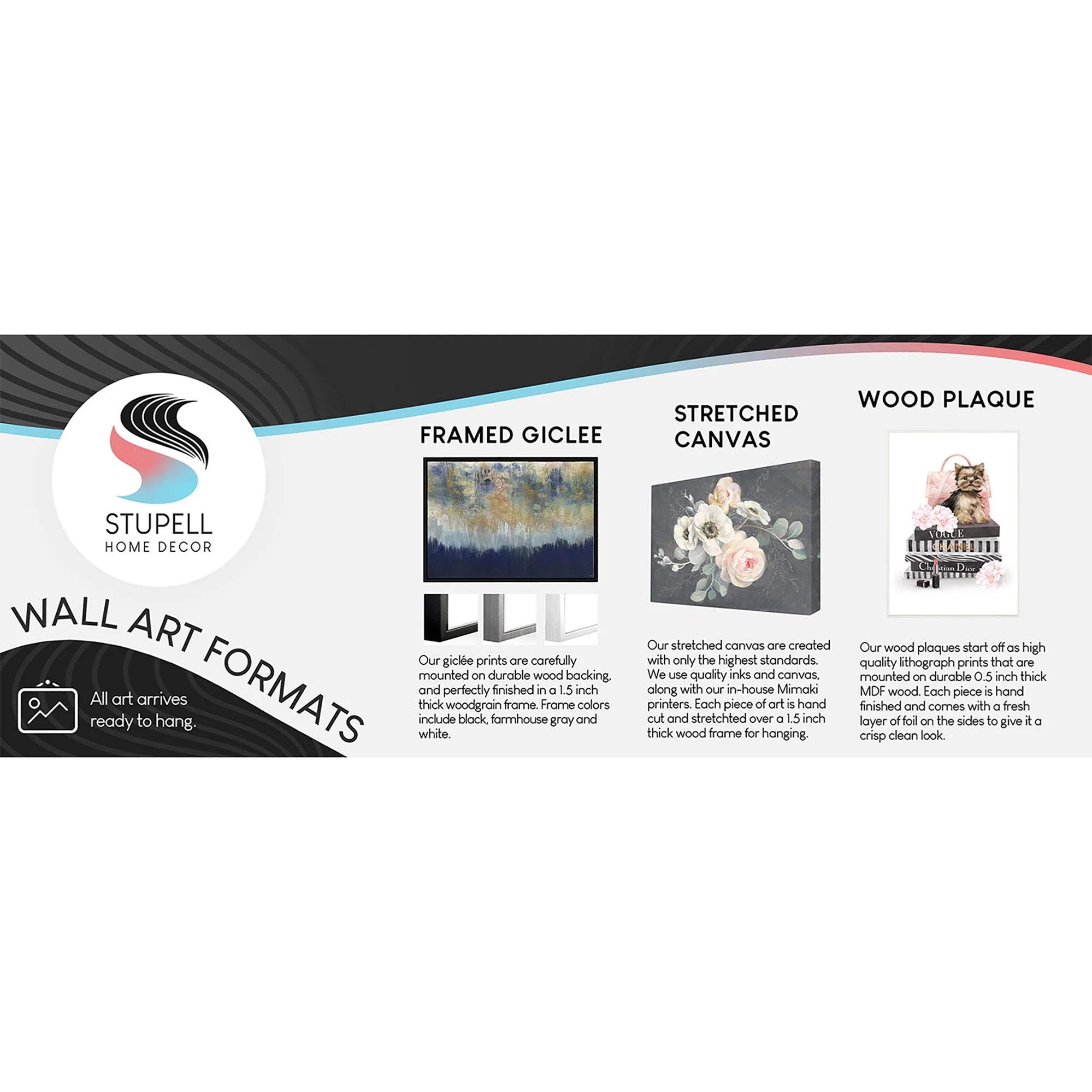 Turquoise Striped Canvas Wall Art S424059
