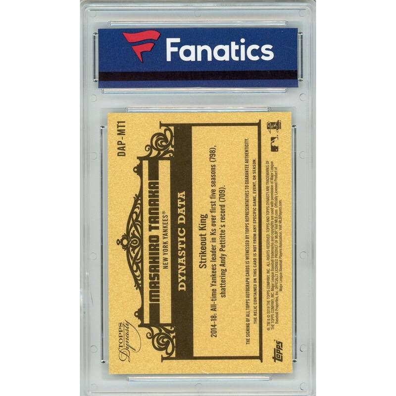 Autographed 2019 Topps Dynasty Patch Relic Card X12404