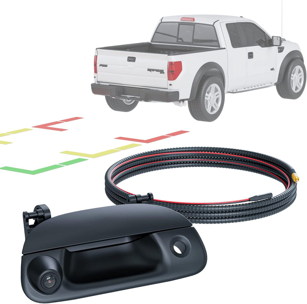 Tailgate Handle Backup Reverse Camera for Ford F150 1999-2004, F250 F350 F450 F550 1999-2007, Explorer Sport Trac 2001-2005, Rear View Night Vision Waterproof, Pack of 2 A701168