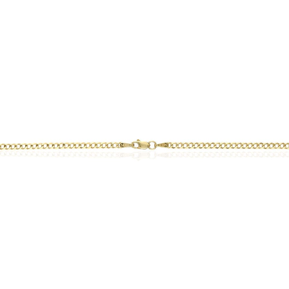 14k Solid Yellow Gold Cuban Curb Chain Necklace N1736