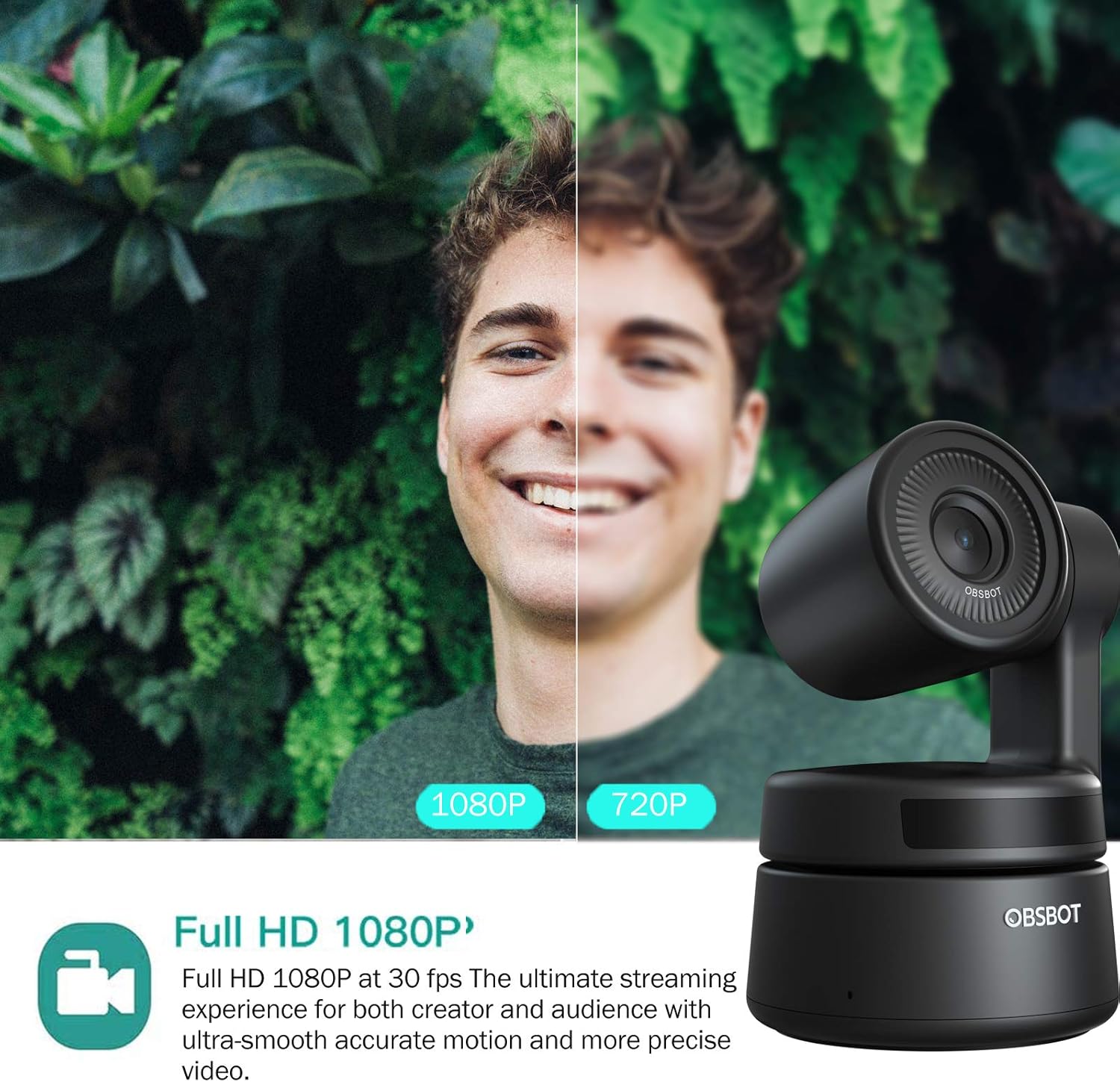 PTZ Webcam with AI Framing and Autofocus, Full HD 1080p Z46599