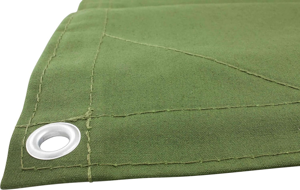 Green Canvas Tarp 12oz Water Resistant 20' x 20' F642600