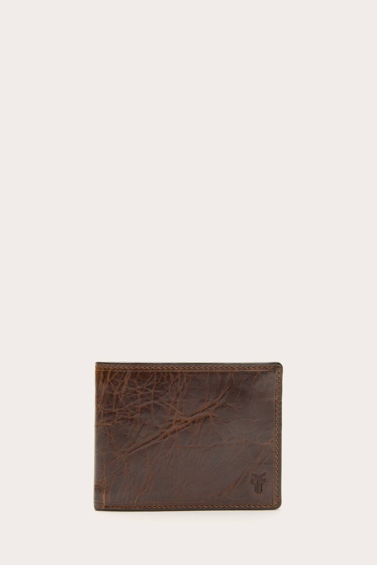 Dark Brown Leather ID Billfold Y741