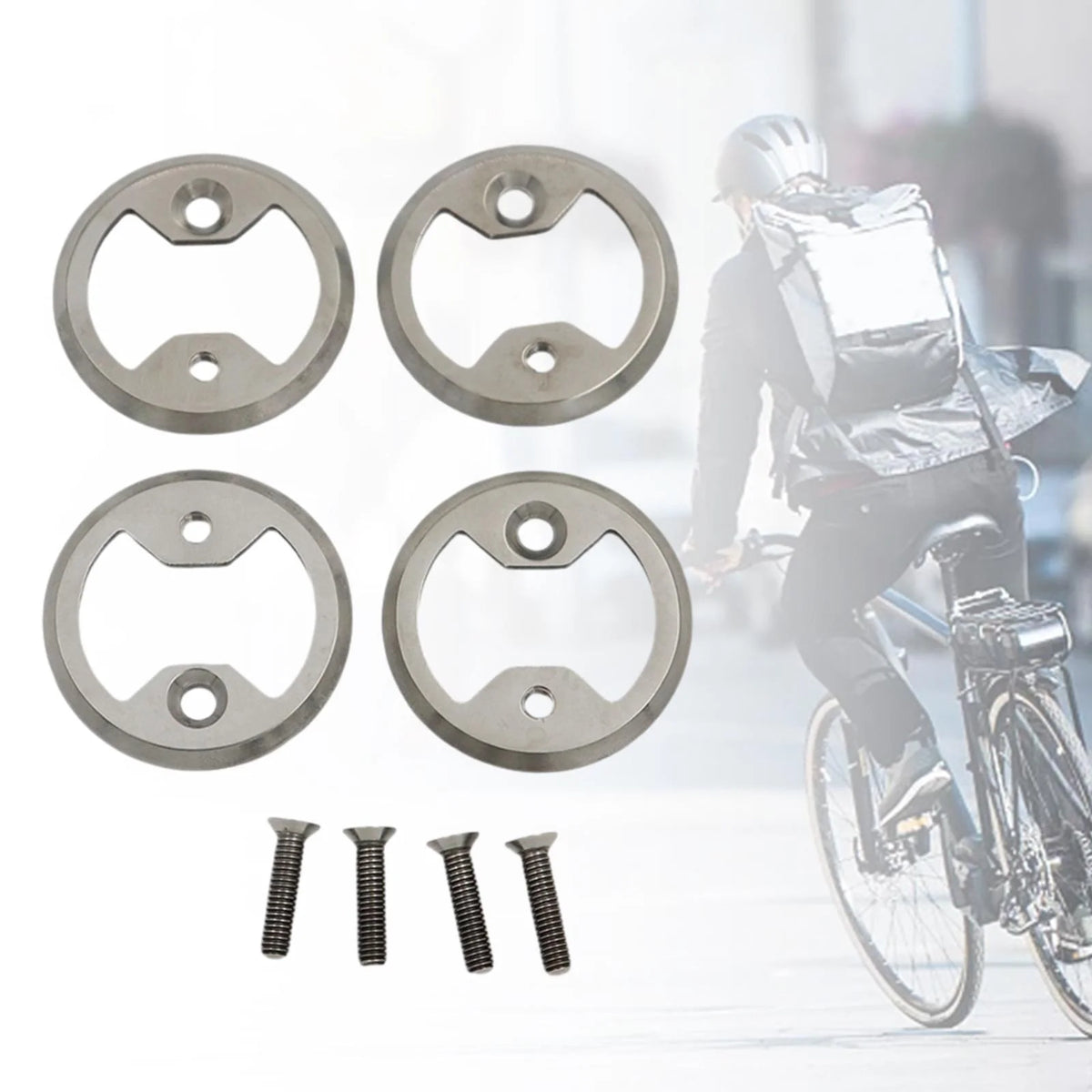 4x Bike Pedal Plate Bow Repair Parts with Screws Z309