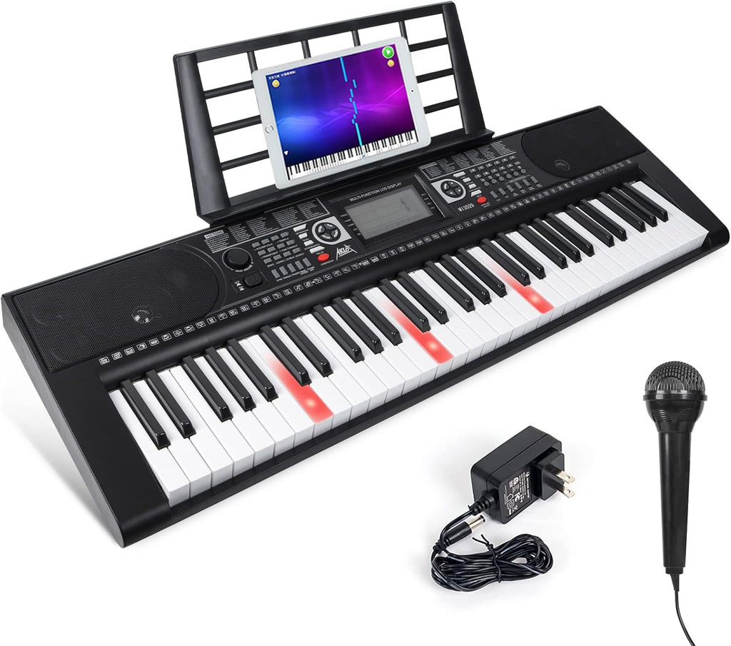 61-Key Portable Electronic Keyboard Piano with LCD Screen X499242