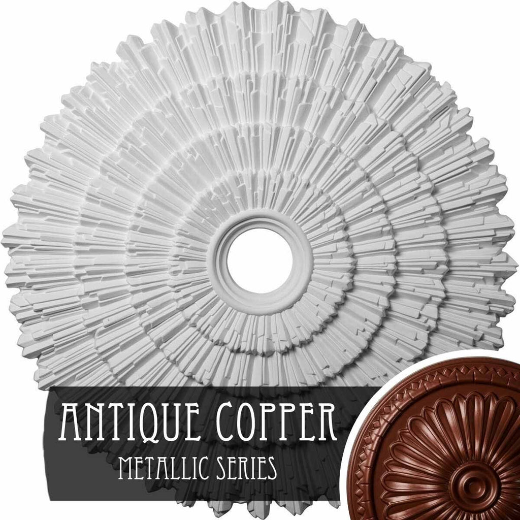 Hand-Painted Flash Copper Ceiling Medallion L870
