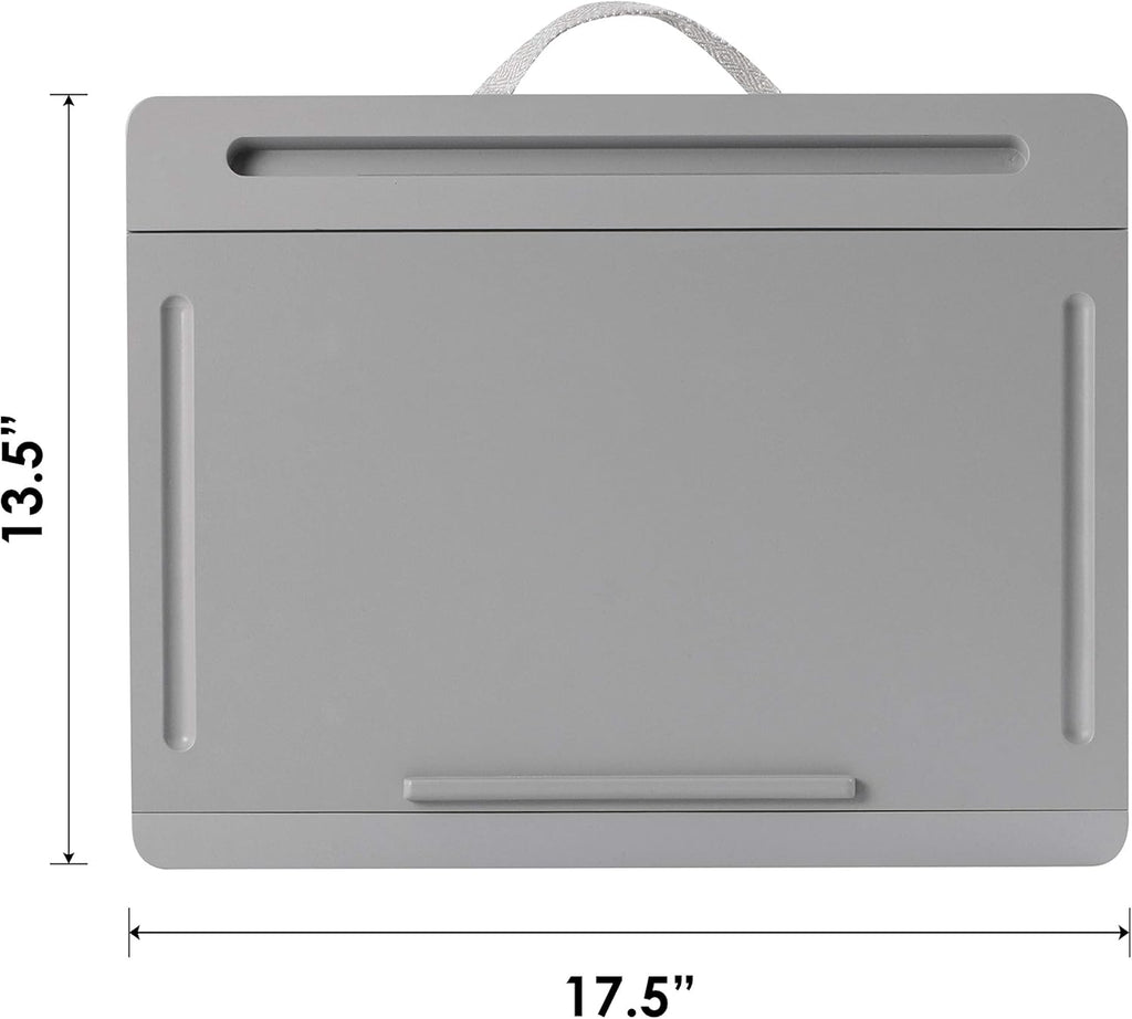 Calming Gray Storage Lap Desk with Sliding Lid H844557